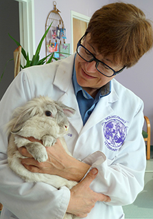 Dr. Holmes with Rabbit